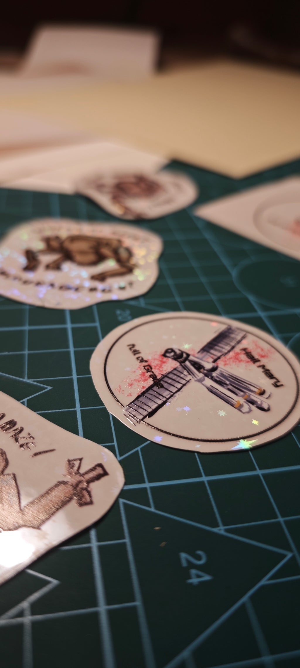 (x3) Hail Mary Sticker Set