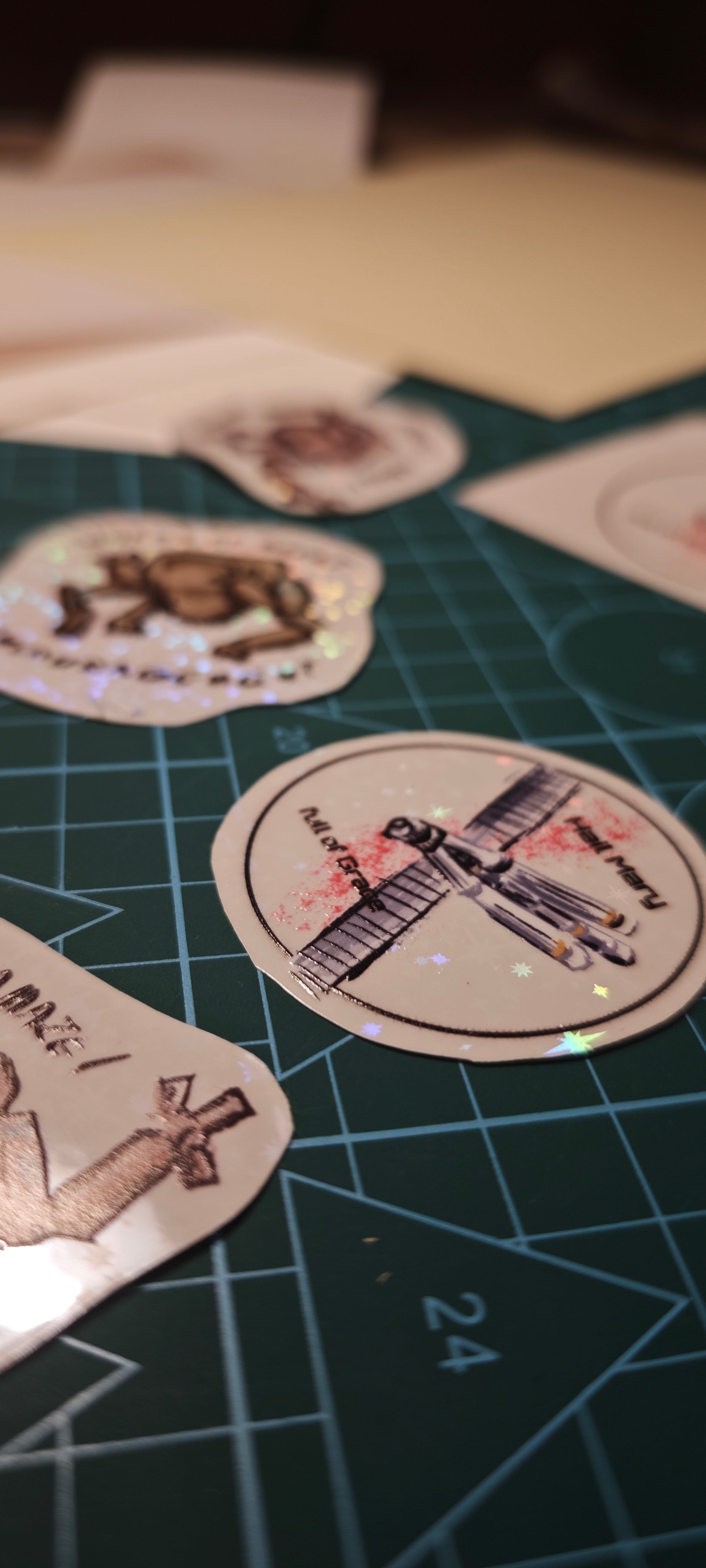 (x3) Hail Mary Sticker Set