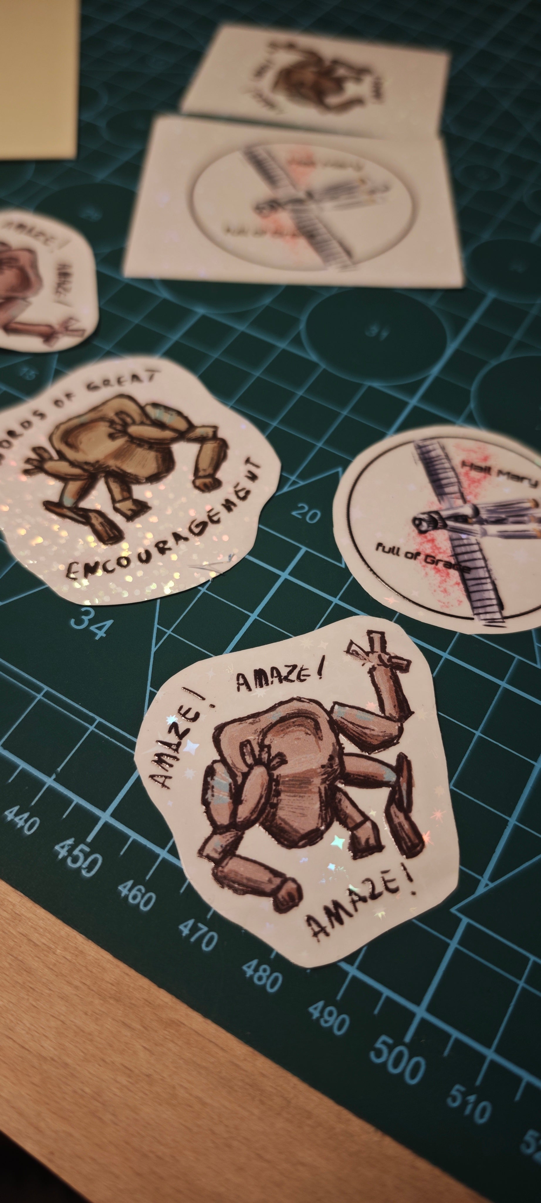 (x3) Hail Mary Sticker Set