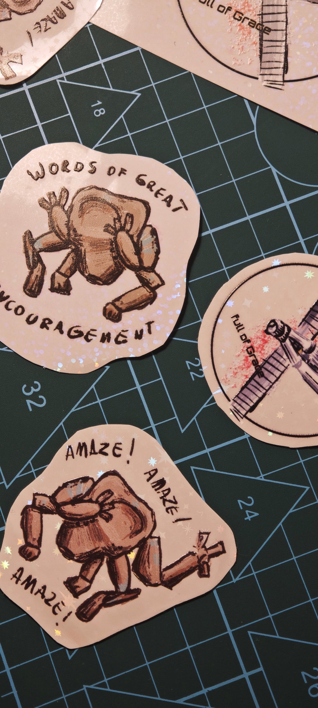 (x3) Hail Mary Sticker Set