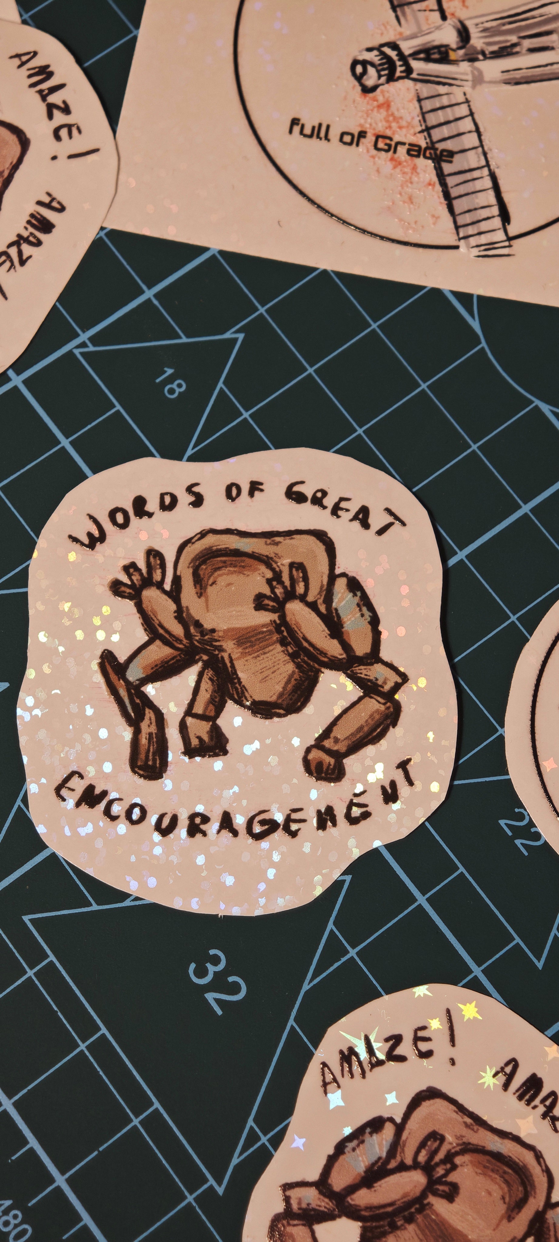 (x3) Hail Mary Sticker Set