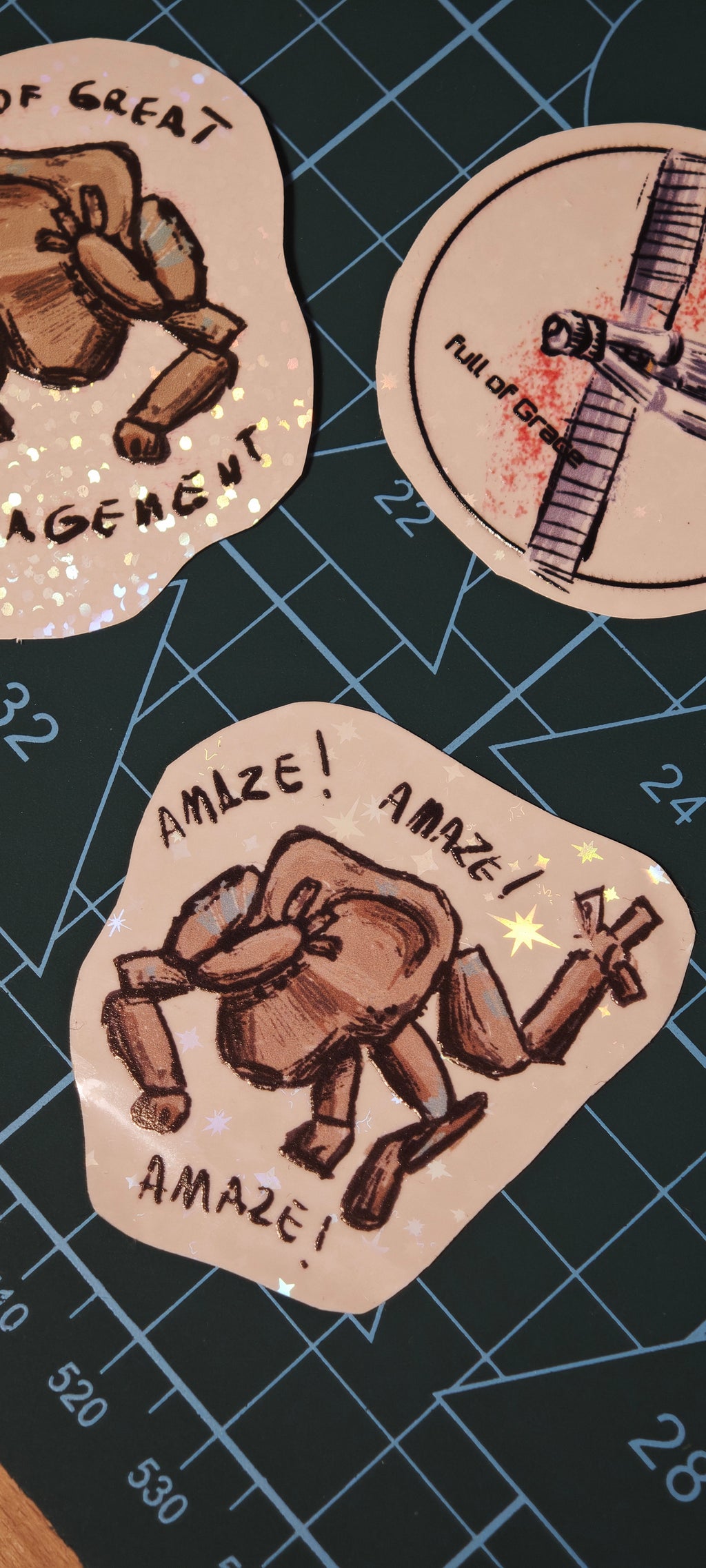 (x3) Hail Mary Sticker Set
